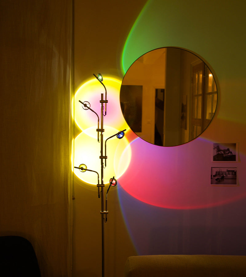 Lampadaire coucher de soleil à 5 spots