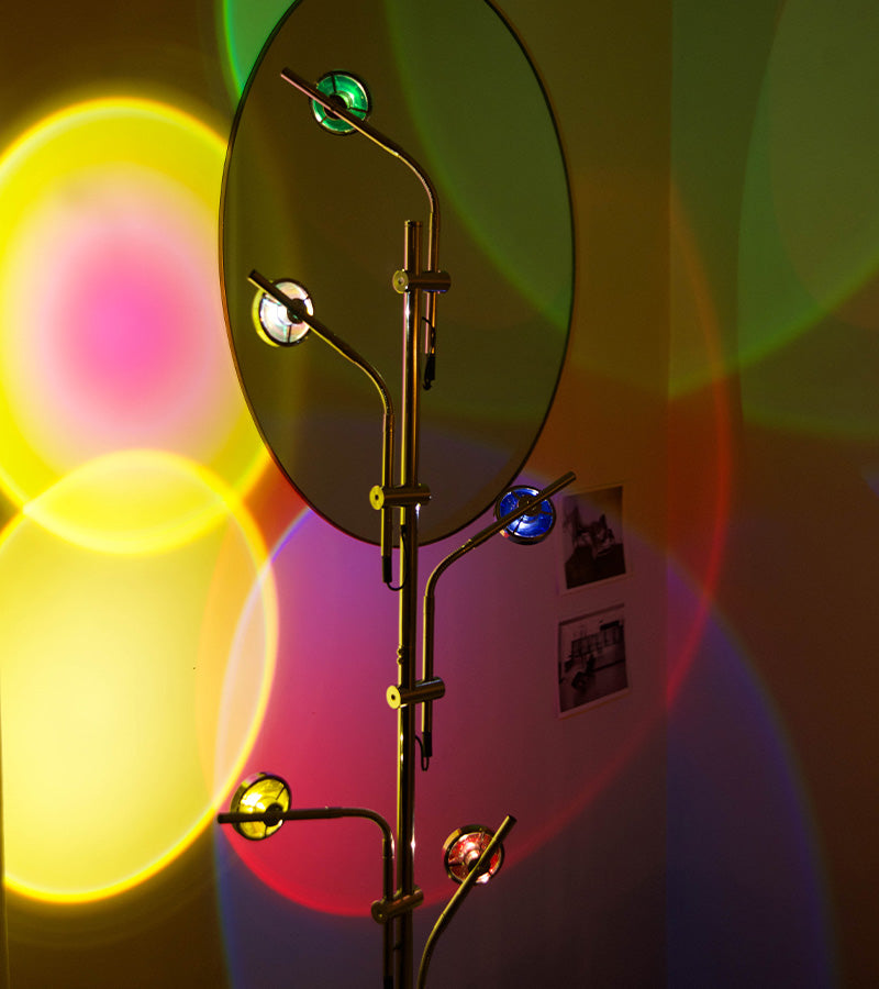 Lampadaire sur pied coucher de soleil à 5 spots