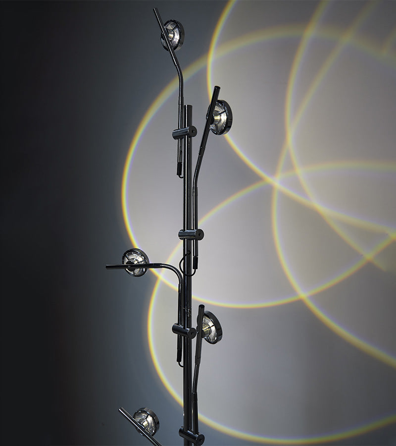 Lampadaire sur pied coucher de soleil à 5 spots