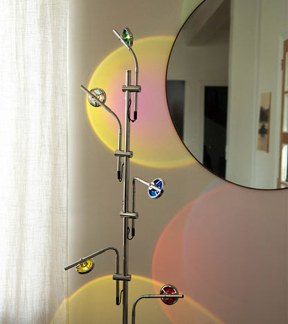 Lampadaire sur pied coucher de soleil à 5 spots