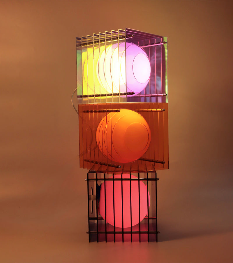 Lampadaire coucher de soleil à 5 spots