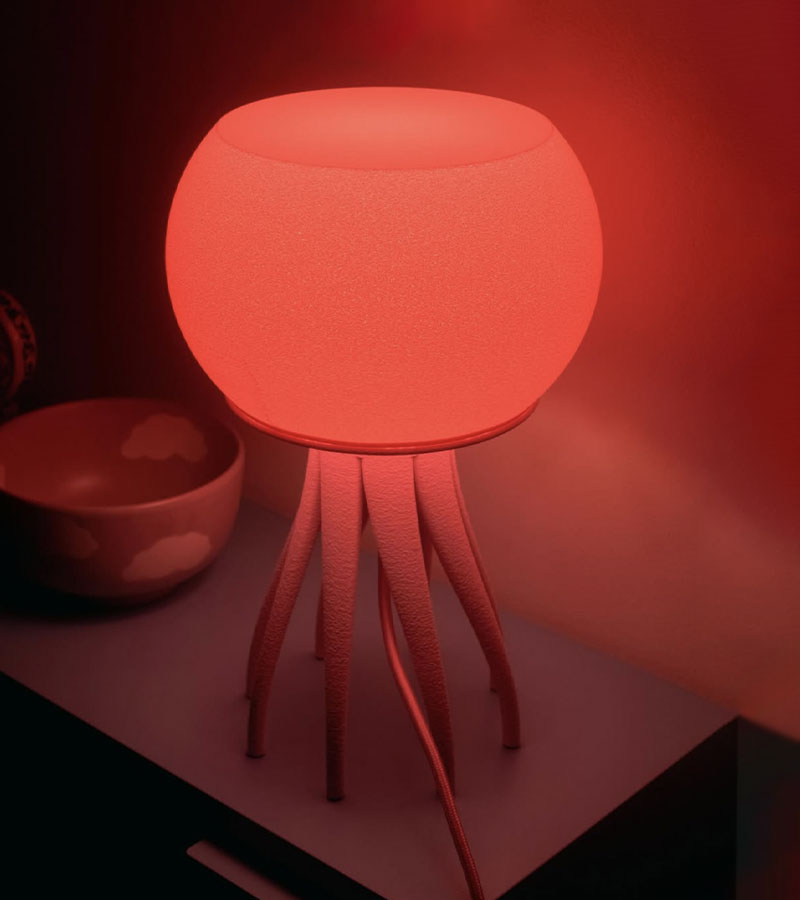Lampe méduse rose