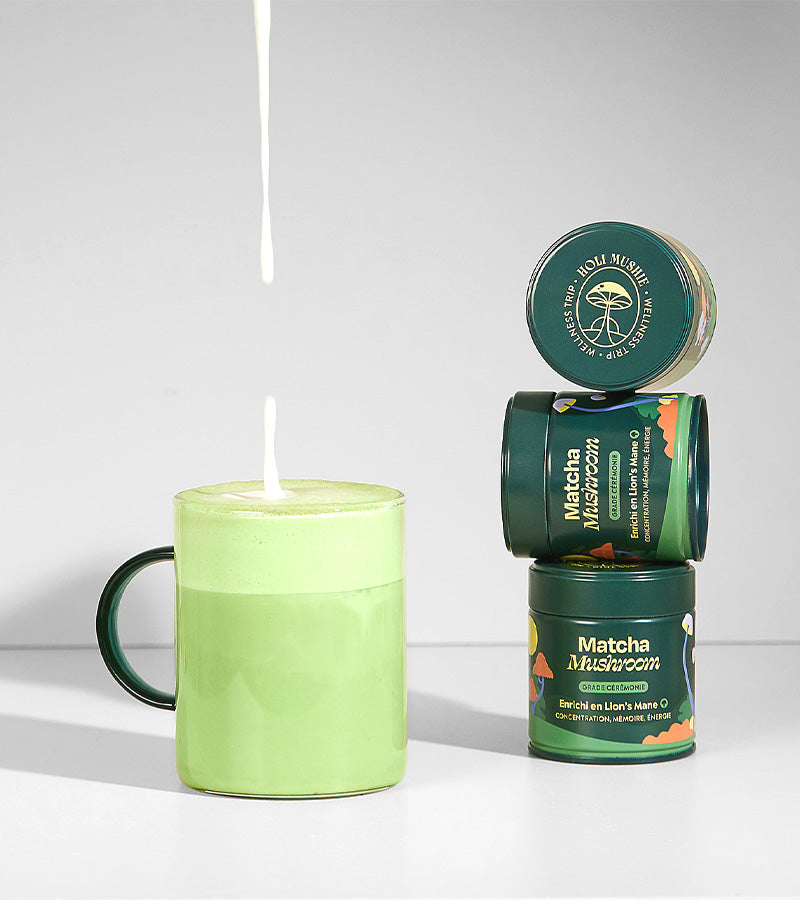 Matcha focus aux champignons adaptogènes