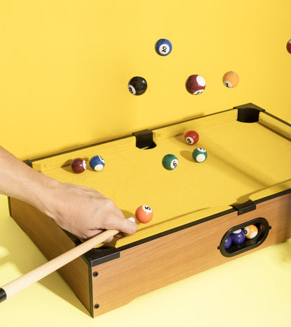 Mini billard de table jaune  L'expressionist