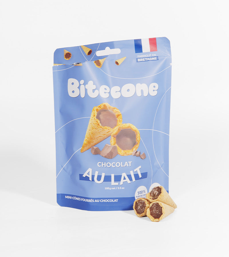 Mini cônes fourrés au chocolat