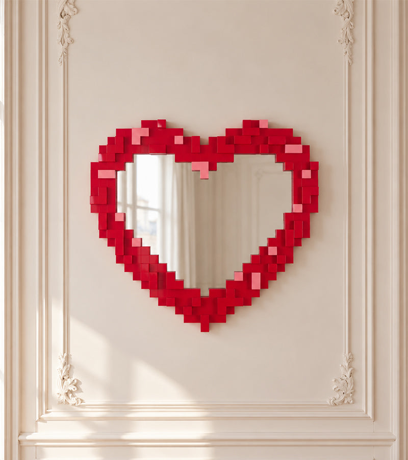 Miroir Cœur Pixel Design