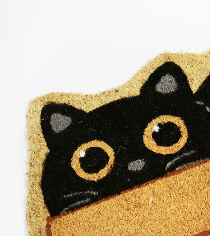 Paillasson chat caché
