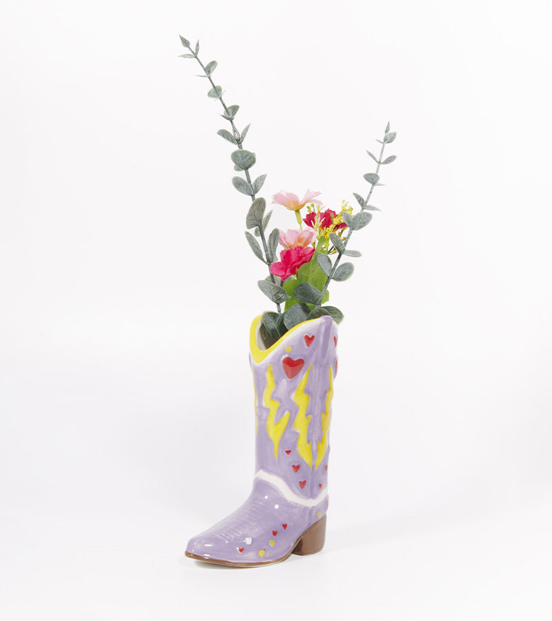 Petit vase botte de cowboy