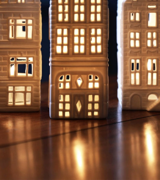 Photophore maison de canal néerlandaise