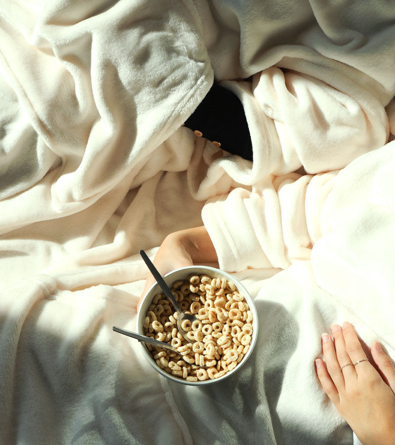 Plaid à manches pour deux personnes