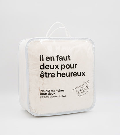 Plaid à manches pour deux personnes