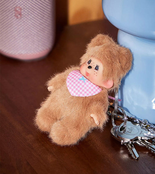 Porte-clés Monchhichi Kiki beige