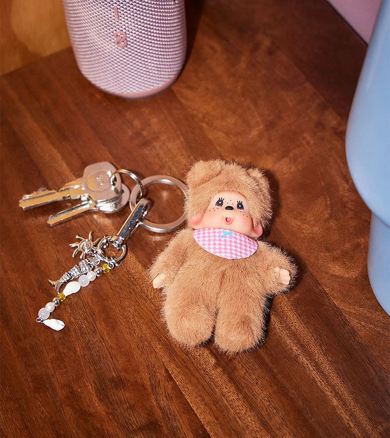 Porte-clés Monchhichi Kiki beige
