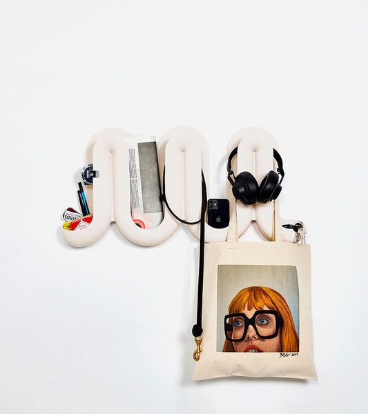 Porte-manteau multifonction Swell - Crème