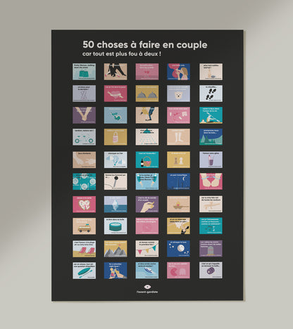 Poster 50 choses à faire en couple  L'Avant Gardiste