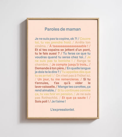Poster - Paroles de maman  L'expressionist