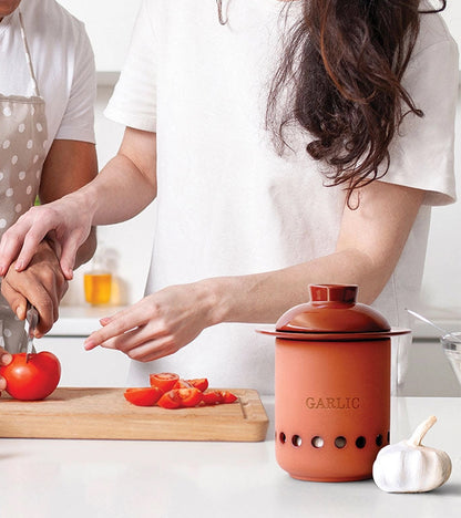 Pot à ail en terre cuite
