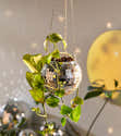 Boule Disco Suspendue En Forme De Nuages - Décoration De Fête Réfléchissante - 31x15x11 Cm, Chaîne De 40 Cm - 3