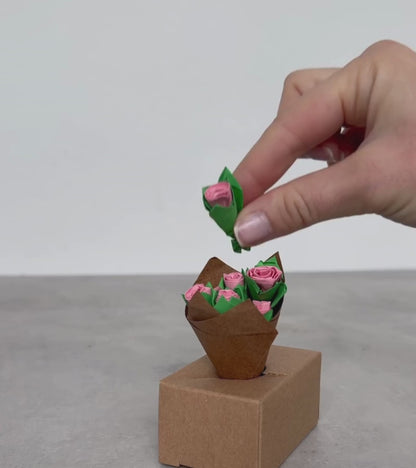 Mini bouquet de fleurs en papier à personnaliser