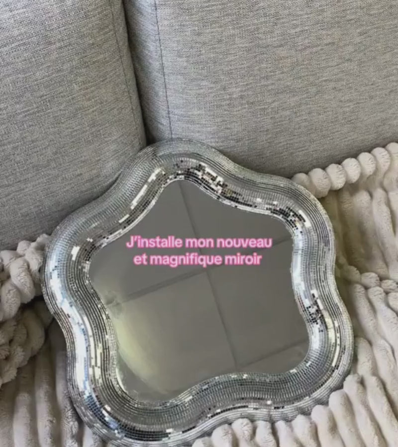 Miroir fleur disco