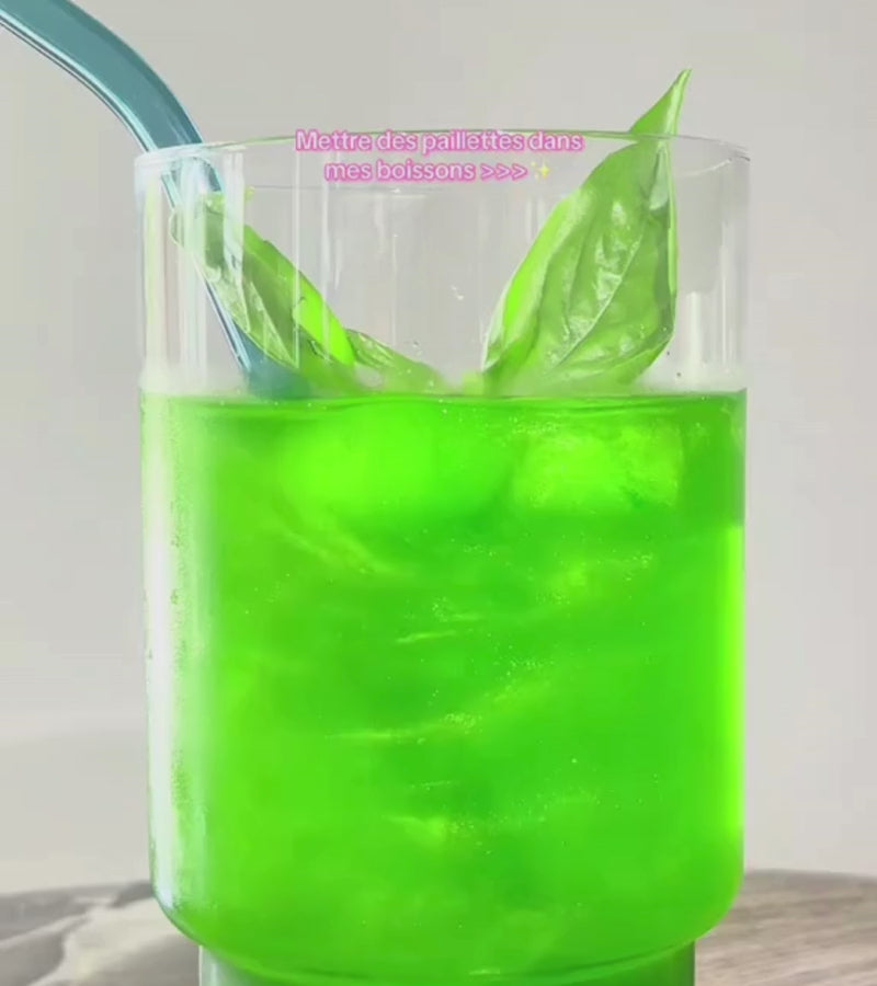 Bombes à paillettes arc-en-ciel pour cocktails