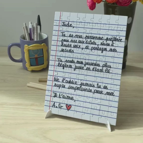 Puzzle personnalisé avec petite lettre