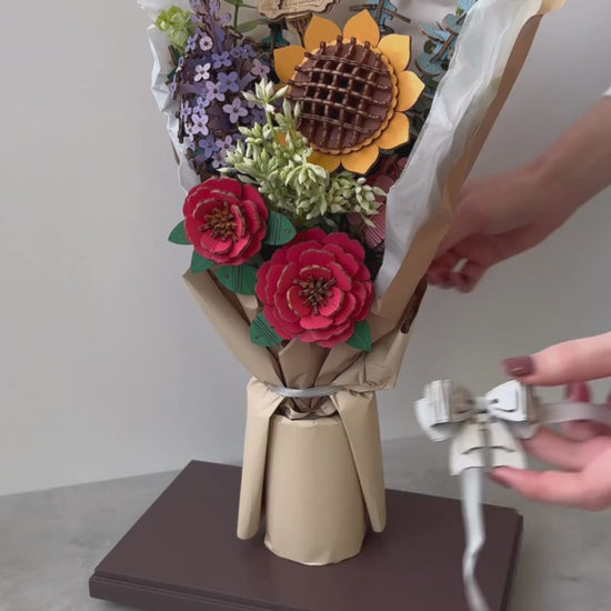 Kit DIY - Bouquet de fleurs en bois