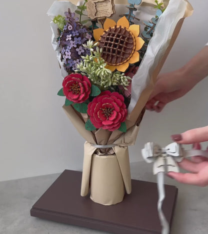 Kit DIY - Bouquet de fleurs en bois
