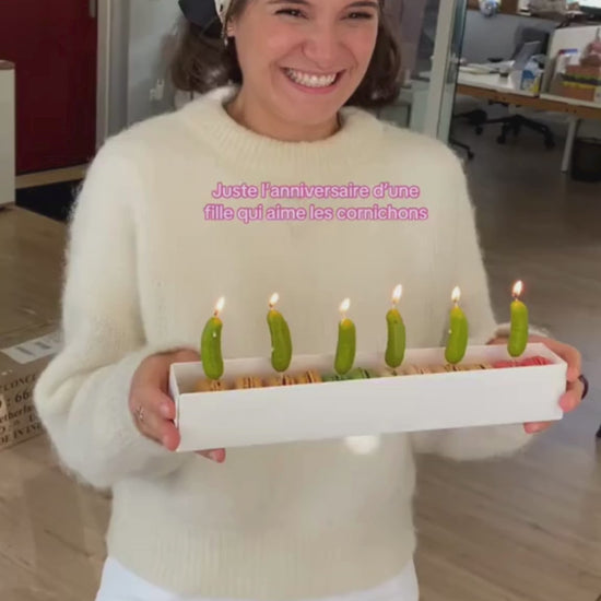 Bougies d'anniversaire cornichons