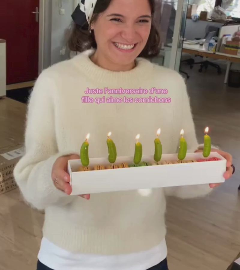 Bougies d'anniversaire cornichons