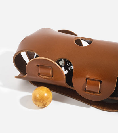 Sacoche de pétanque en cuir  La Bouclée