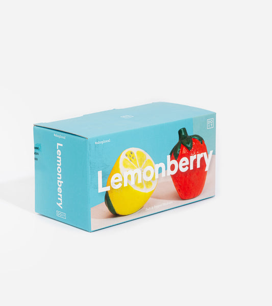 Salière et poivrière citron et fraise  DOIY