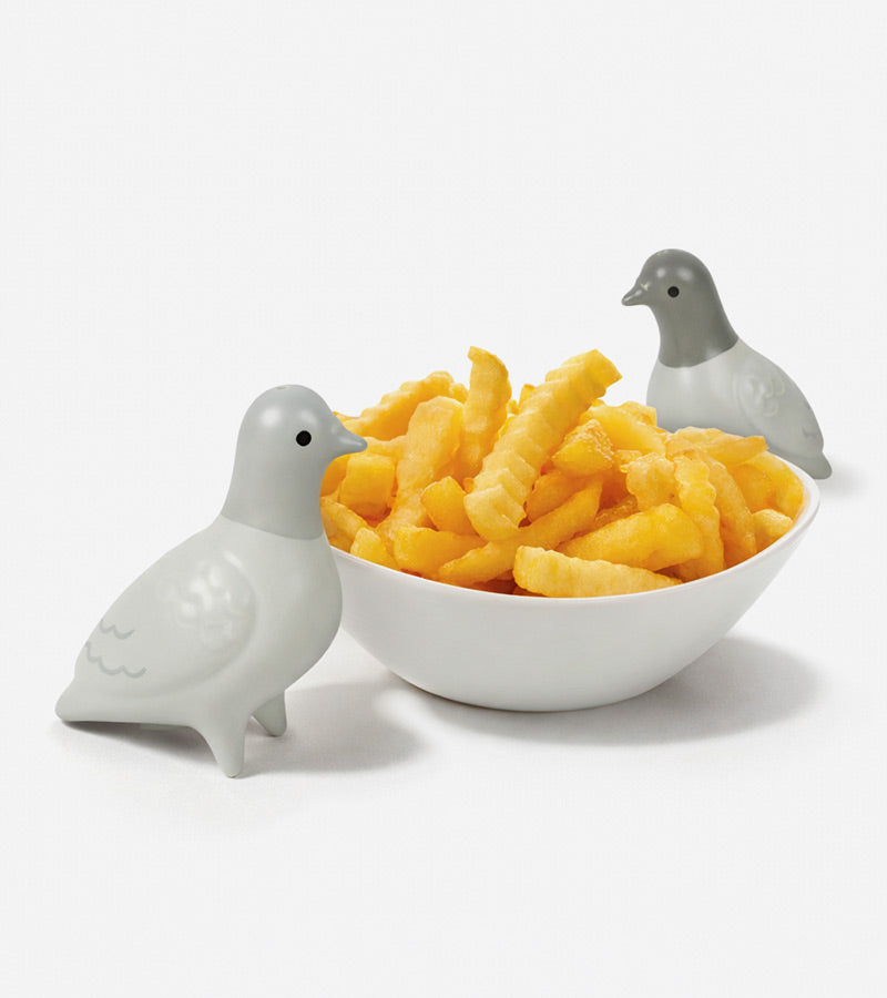 Salière et poivrière pigeons