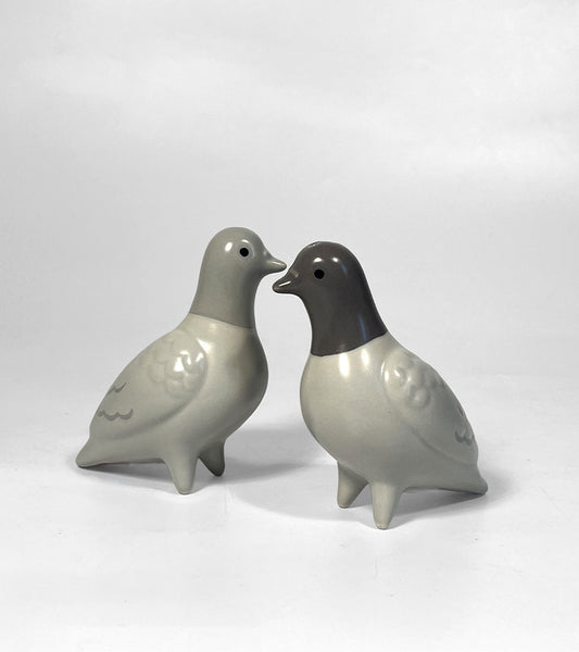 Salière et poivrière pigeons
