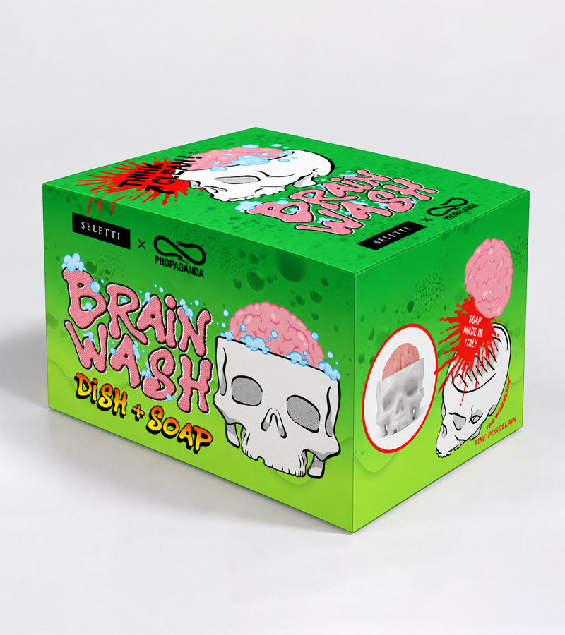 Porte-Savon Crâne avec Savon Cerveau - Brain Wash