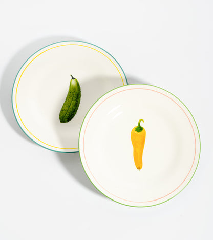 Set de 4 assiettes creuses légumes  Klevering