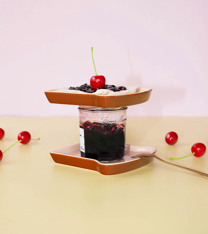 Set de deux assiettes toast