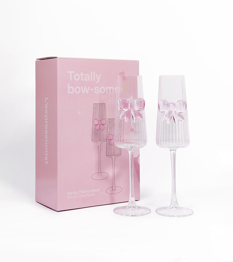 Coffret de deux flûtes à pétillant noeud