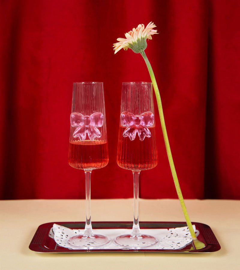 Coffret de deux flûtes à pétillant noeud