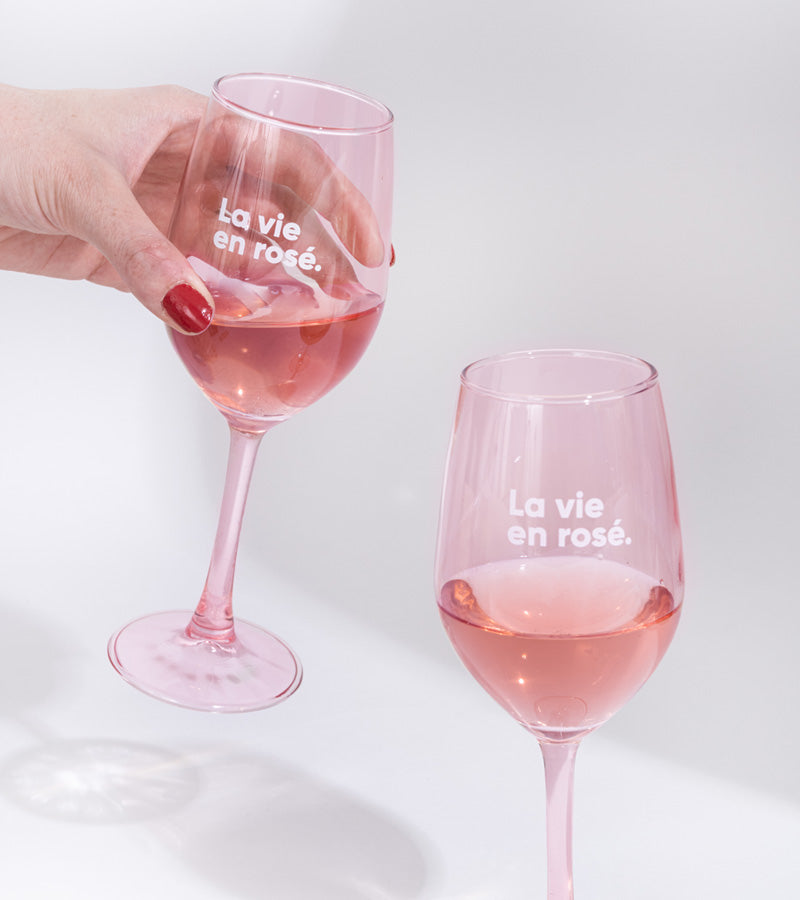 Set de deux verres - La vie en rosé