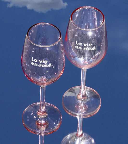 Set de deux verres - La vie en rosé  L'expressionist