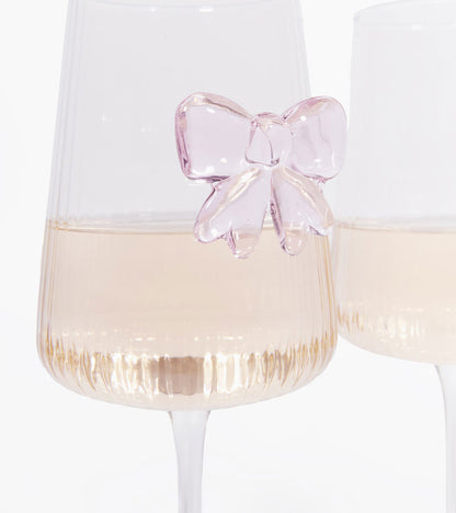 Coffret de deux verres à vin noeud