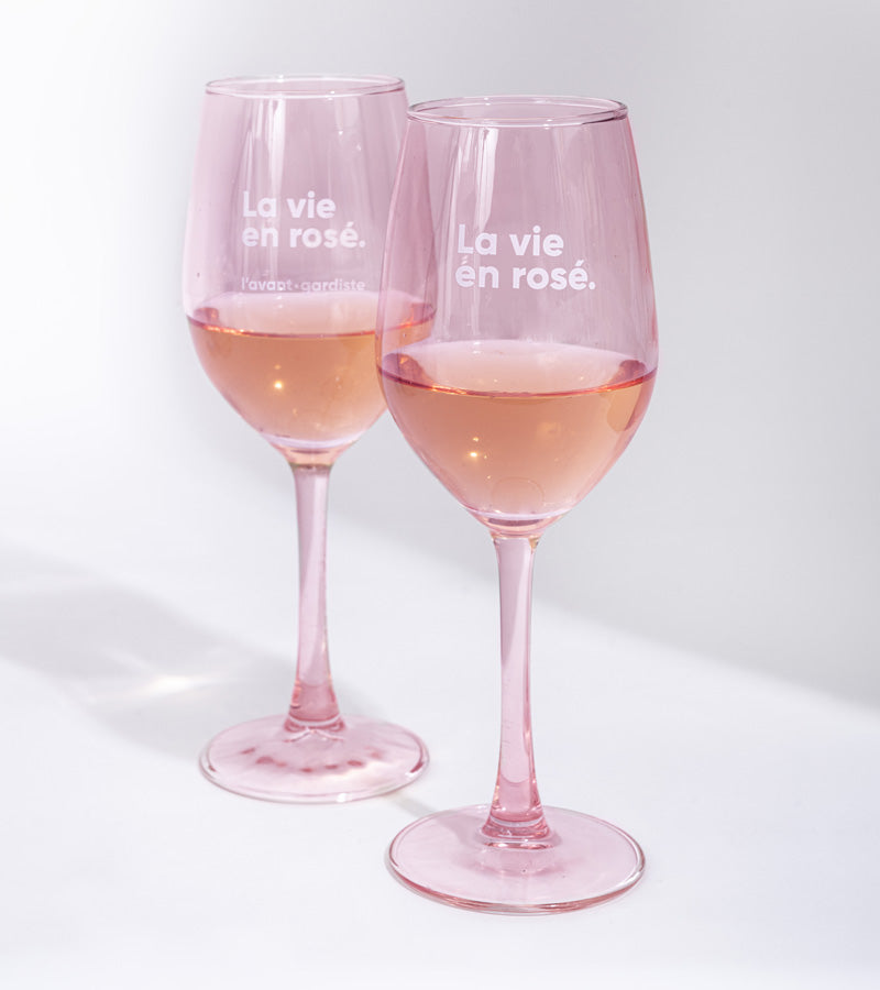 Set de deux verres - La vie en rosé