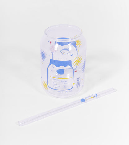 Set verre kawaii milk et paille