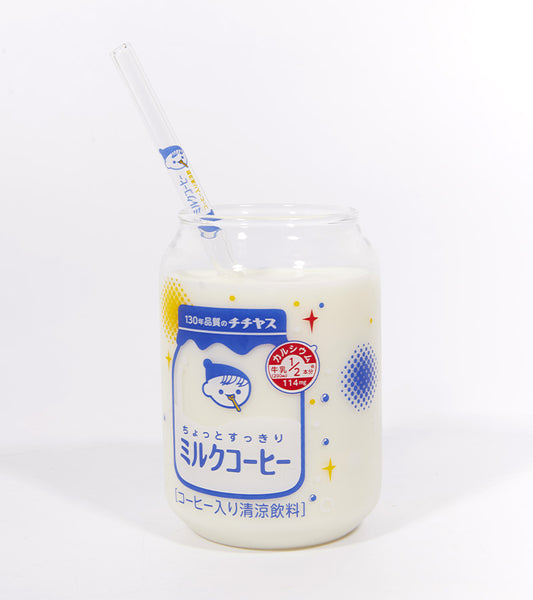 Set verre kawaii milk et paille