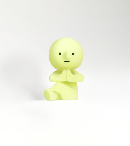 Figurine fluorescente Smiski - série Yoga 