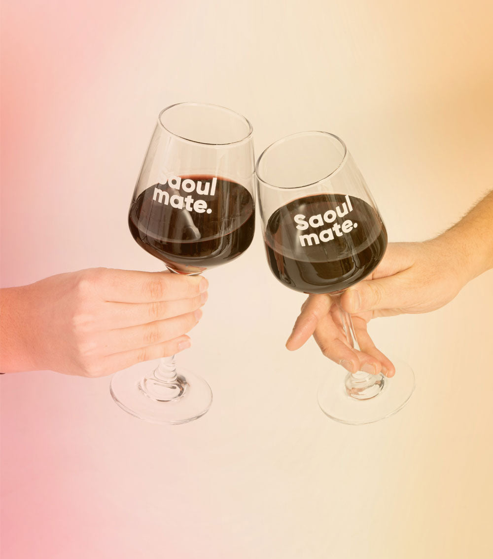 Coffret de deux verres à vin Saoul mate – L'avant gardiste