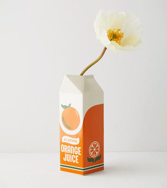 Vase brique de jus d'orange