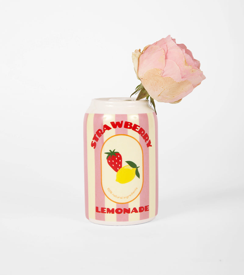 Vase canette strawberry lemonade