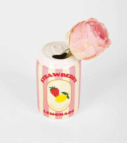 Vase canette strawberry lemonade